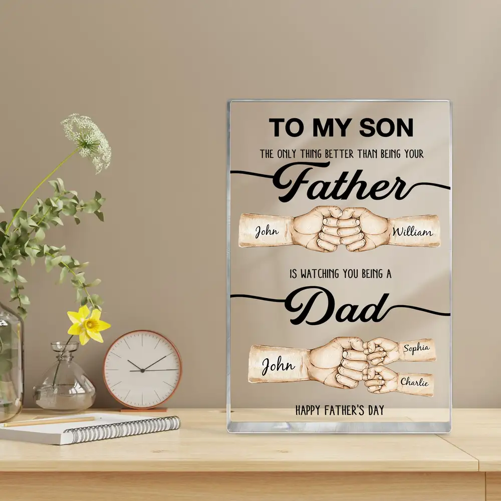 Heartfelt Plaque Gift – “Better than being your Father/Mother” – Special Father’s Day Tribute for Son - Image 11