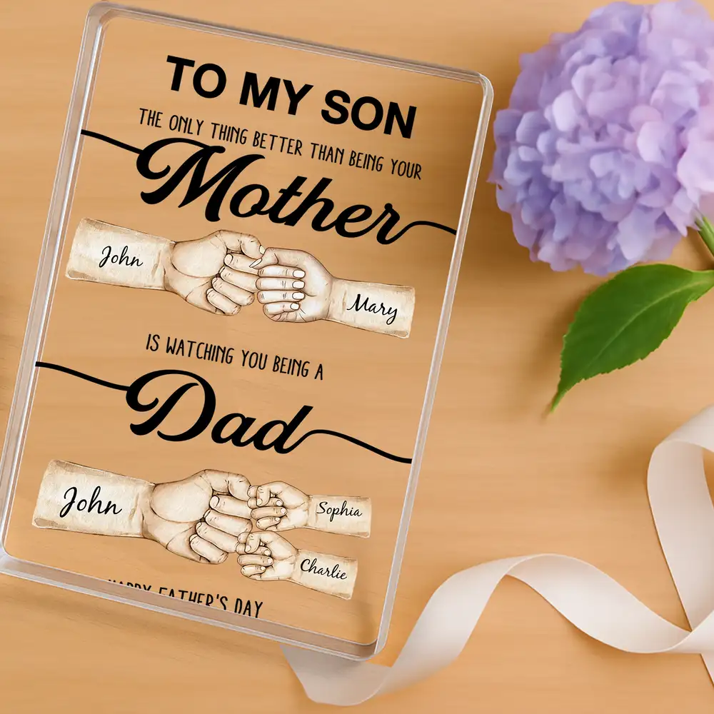 Heartfelt Plaque Gift – “Better than being your Father/Mother” – Special Father’s Day Tribute for Son - Image 12