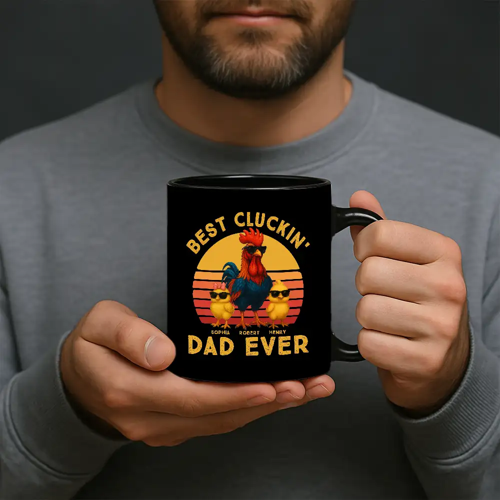 “Best Cluckin' Dad Ever” Classic Tee – Funny Father’s Day Chicken Family Shirt - Image 4