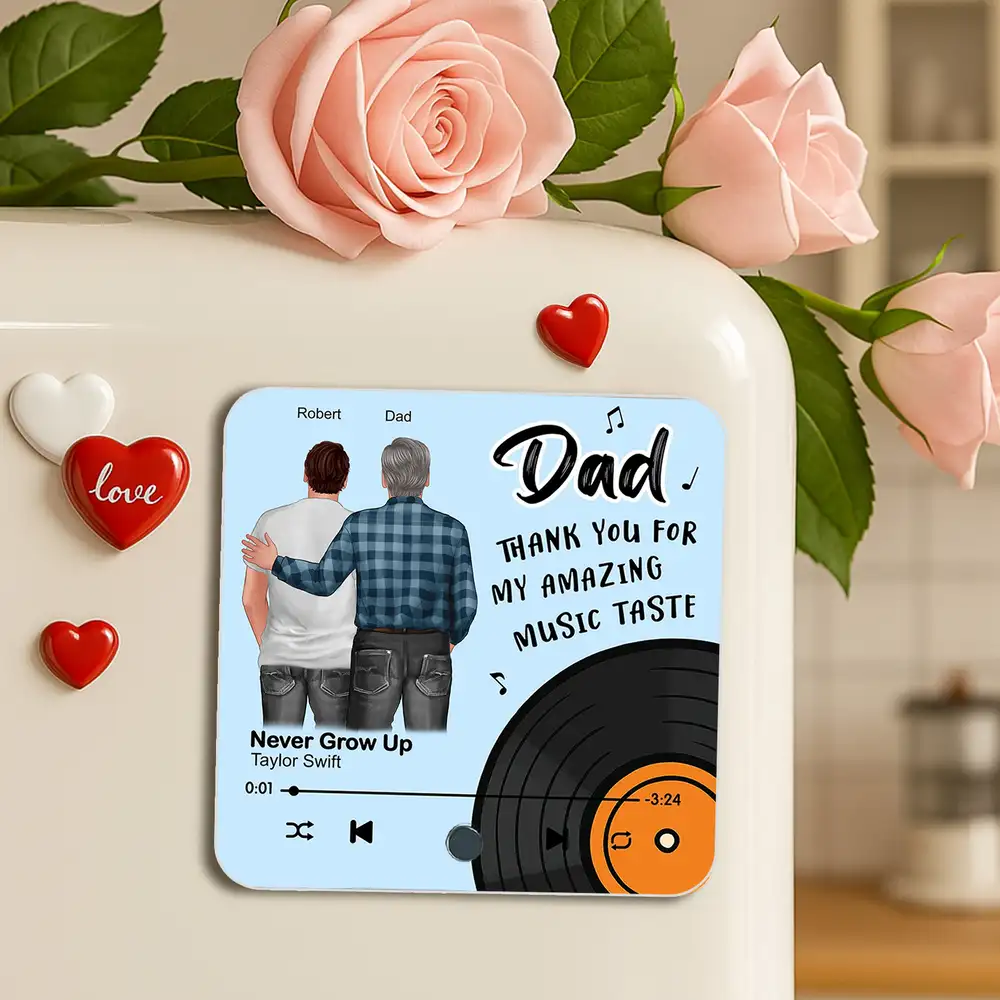 "Dad, Thank You for My Amazing Music Taste" Acrylic Music Magnet – Fun and Sentimental Father's Day Gift - Image 8