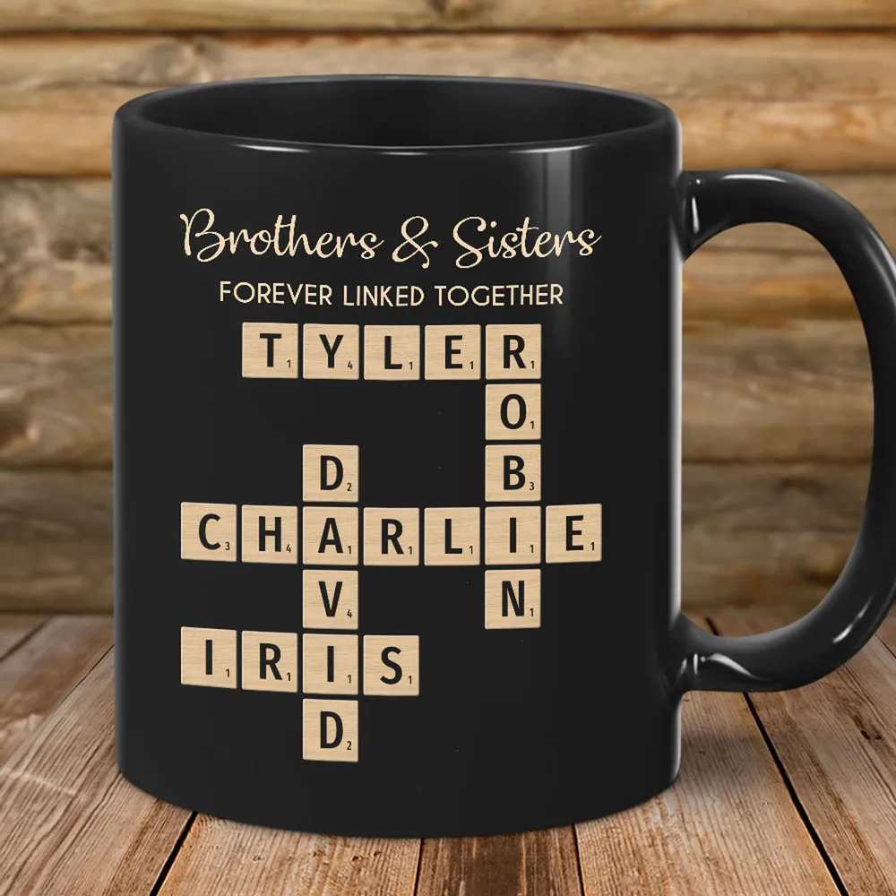 “Brothers & Sisters – Forever Linked” Acrylic Music Magnet – Crossword Names, Custom Song, Gift for Siblings - Image 8