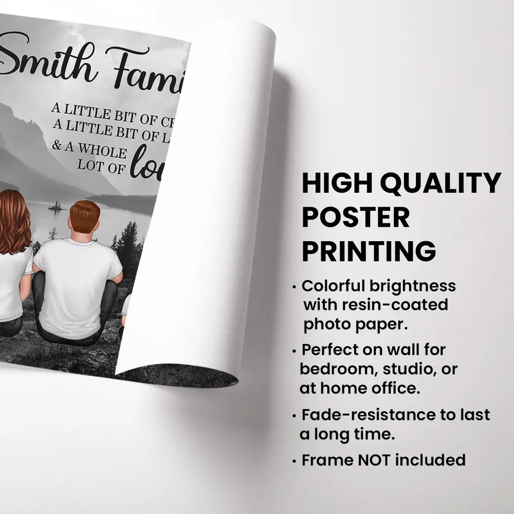 Personalized Family Camping Canvas – Lakeside Sunset, Funny Quote & Name Sign, Gift for Parents - Image 4