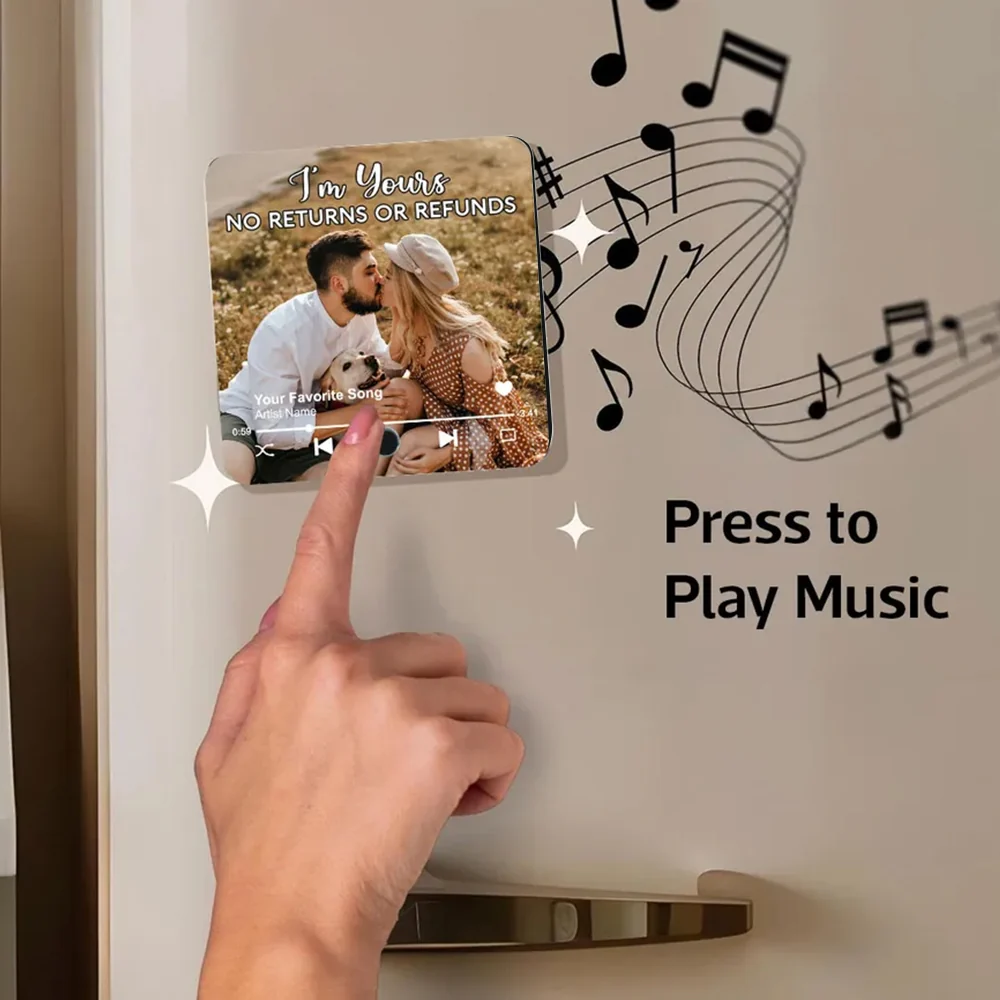 Personalized Song Acrylic Magnet • Growing Old Together • Warm Fairy-Light Room, Heartfelt Wedding Gift for Couples - Image 7
