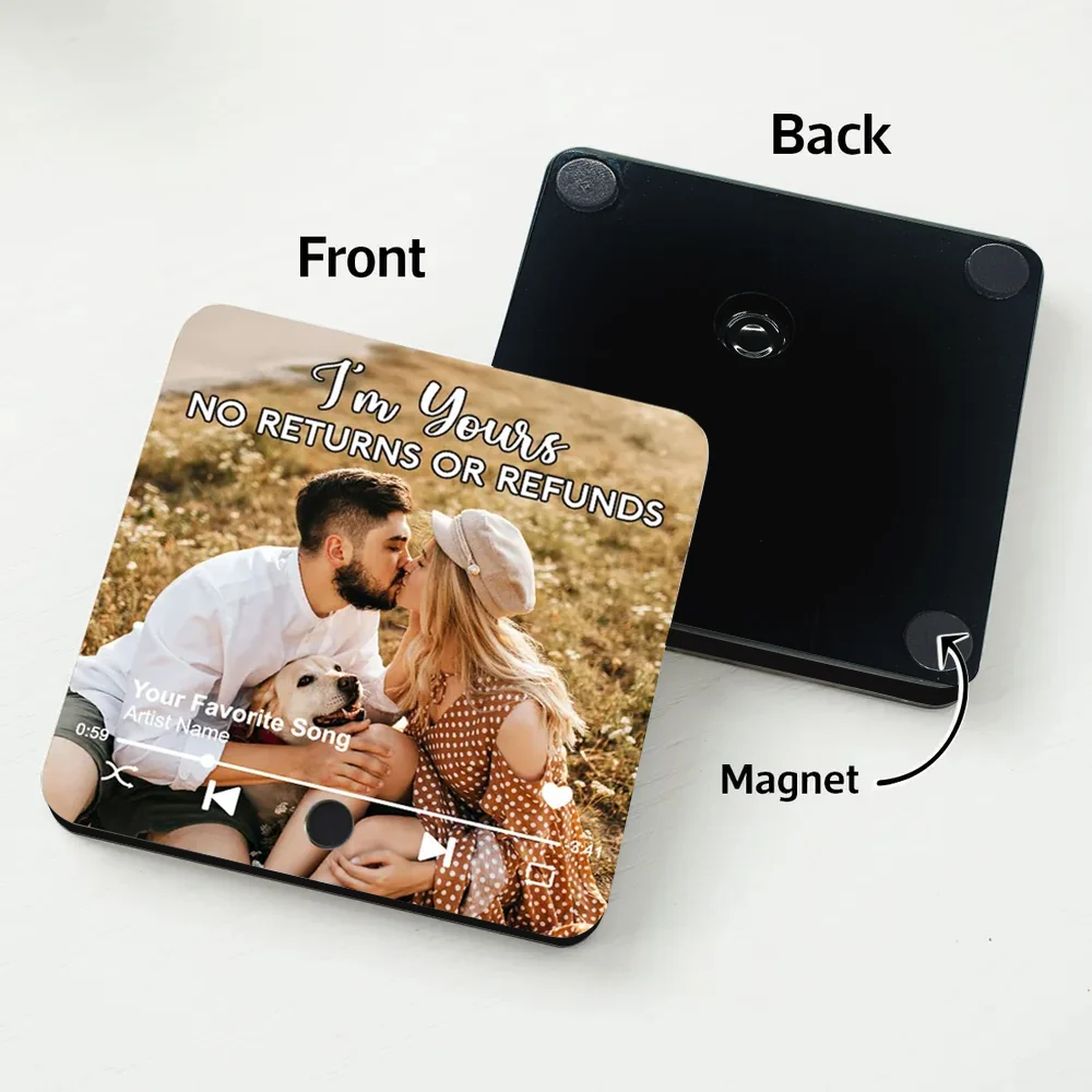 Personalized Song Acrylic Magnet • Growing Old Together • Warm Fairy-Light Room, Heartfelt Wedding Gift for Couples - Image 8