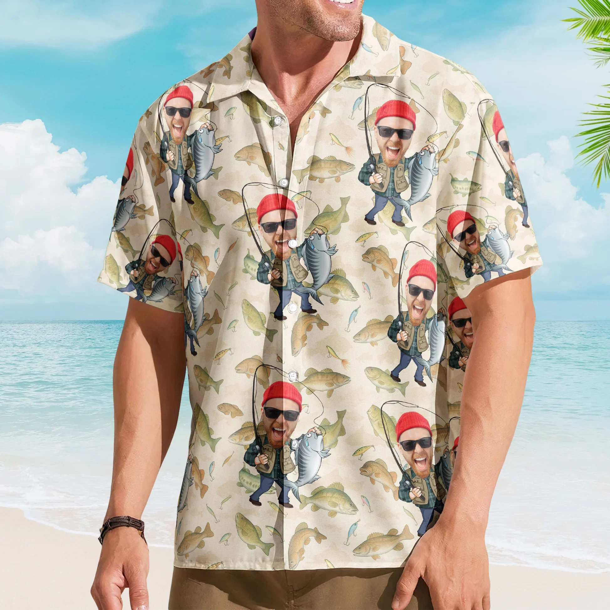 Personalized Fishing-Themed Hawaiian Shirt – Cool Gift for Dad or Husband - Image 6