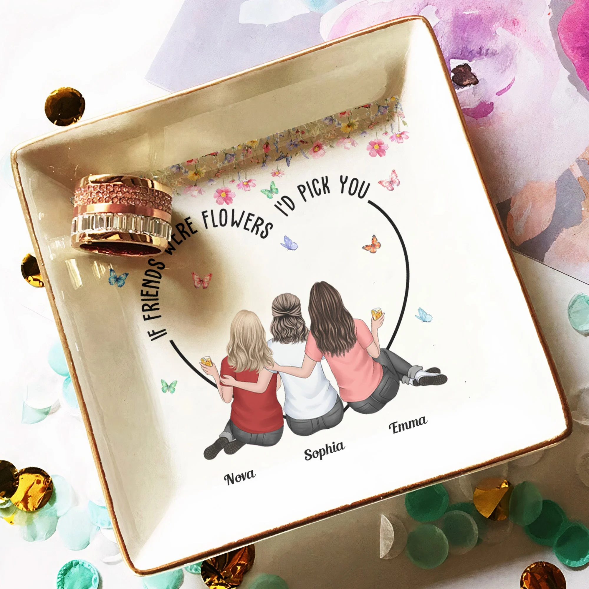 Personalized Jewelry Dish Gift for Sister or Best Friend - Image 5
