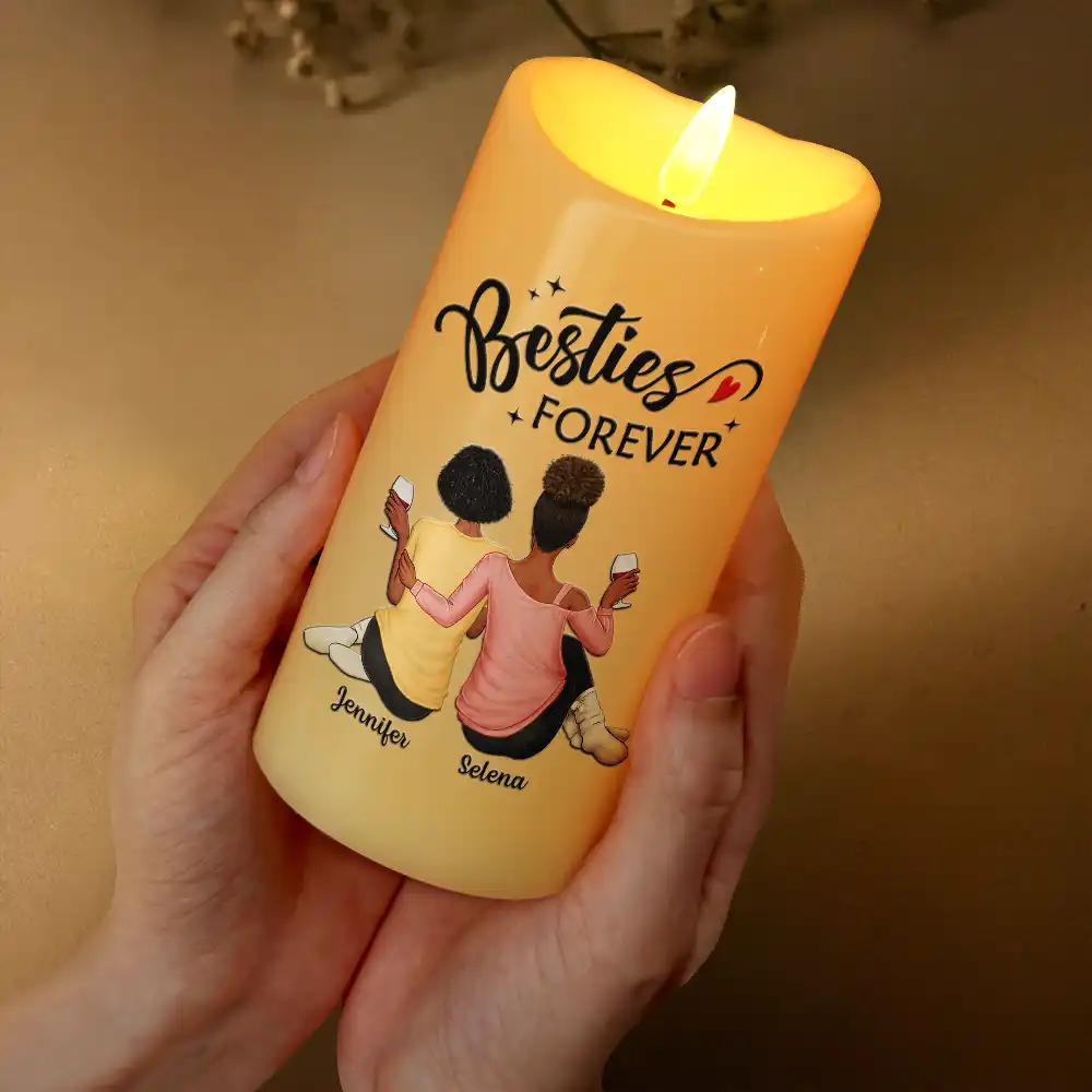 We Light Up Each Other’s Life – Besties Forever Personalized Flameless Candle, Perfect Gift for Soul Sisters or BFF - Image 5