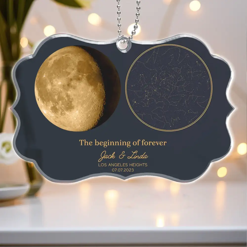 Custom Star Map and Moon Poster – Romantic Gift for Couples with Names, Date & Location - Image 8