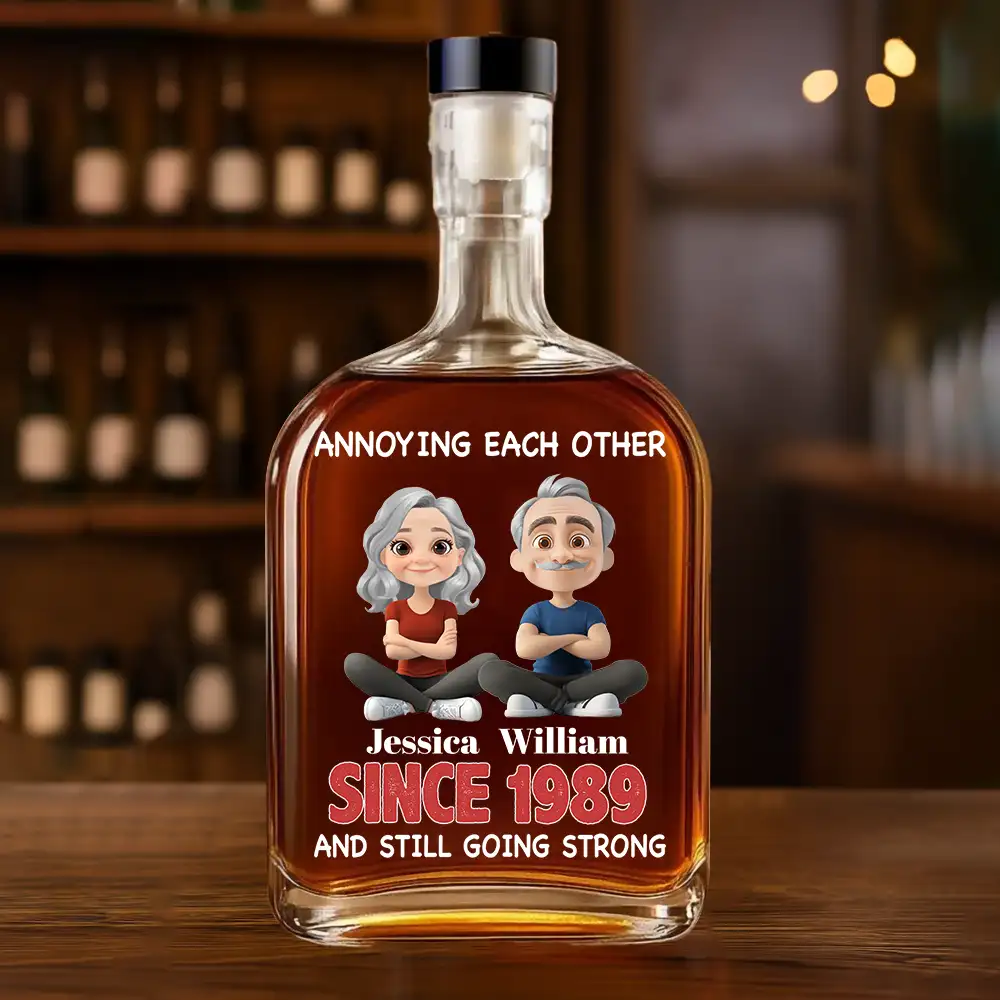Annoying Each Other Since – Personalized Glass Spirits Decanter for Couples - Image 2