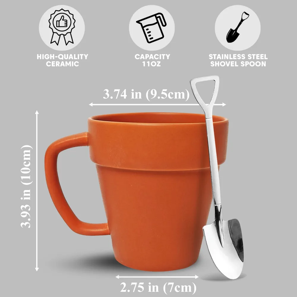 Just a Girl Who Loves Coffee & Plants – Personalized Plant Pot Mug for Coffee Lovers - Image 5