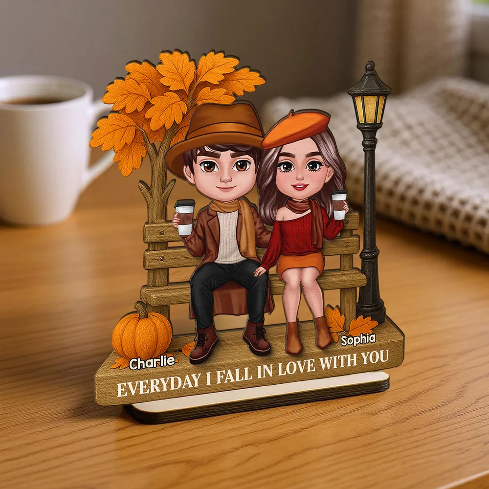“Everyday I Fall in Love with You” Wooden Plaque – Custom Gift for Couples or Lovers - Image 8